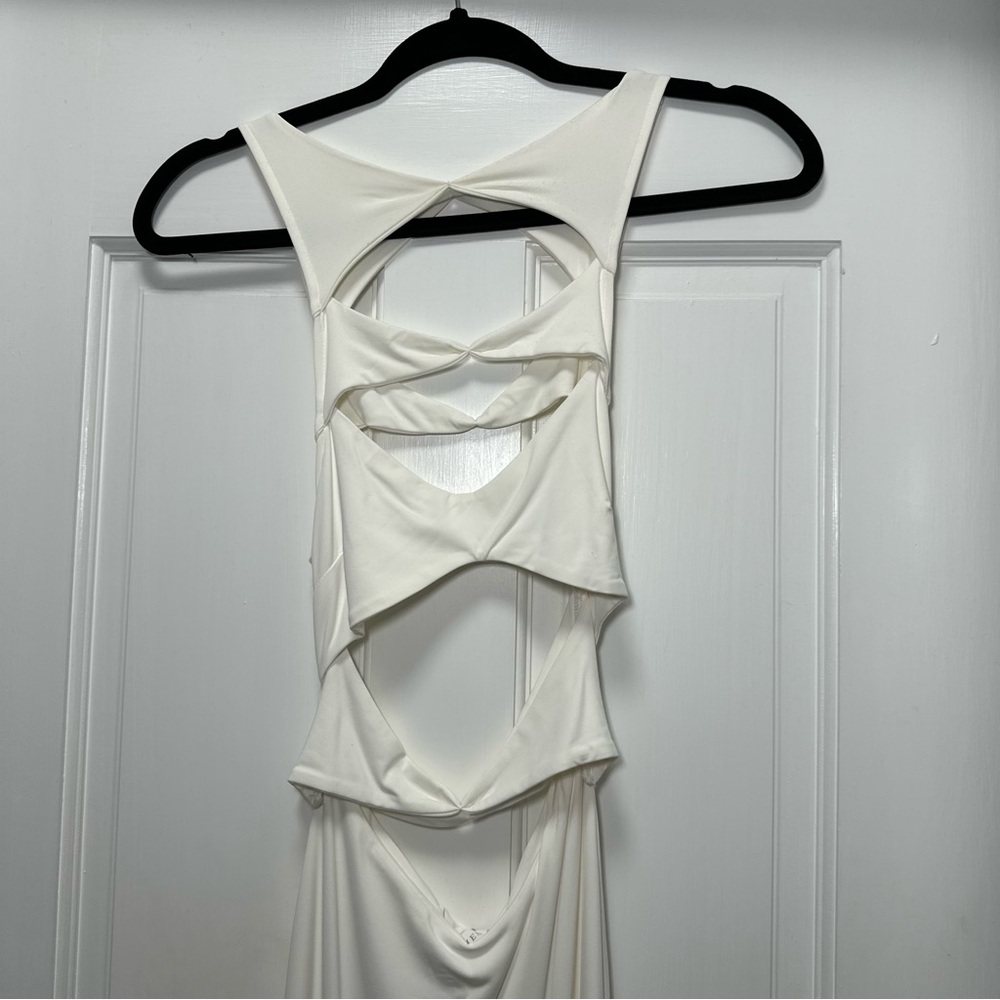 Meshki Chloe Cut Out White Midi Dress - Picture 5 of 11